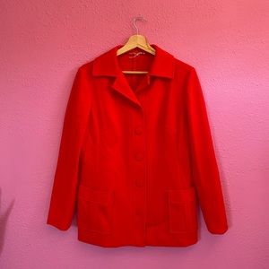 Vintage Red Buttton Down Blouse